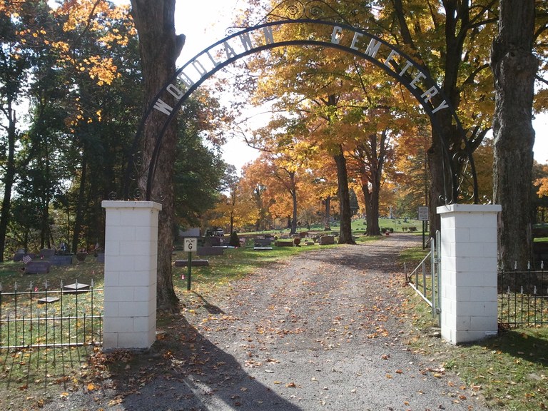 Cemetery front gate
